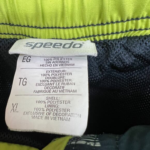 Speedo Swim Trunks Mens XL Blue Floral Hawaiian Print Comfort Drawstring - Picture 9 of 10